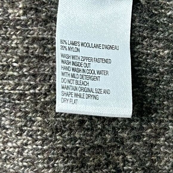 Black Brown 1826  Lamb’s Wool Blend Men’s Zip Up Sweater Light BrownFall Winter - Picture 10 of 10